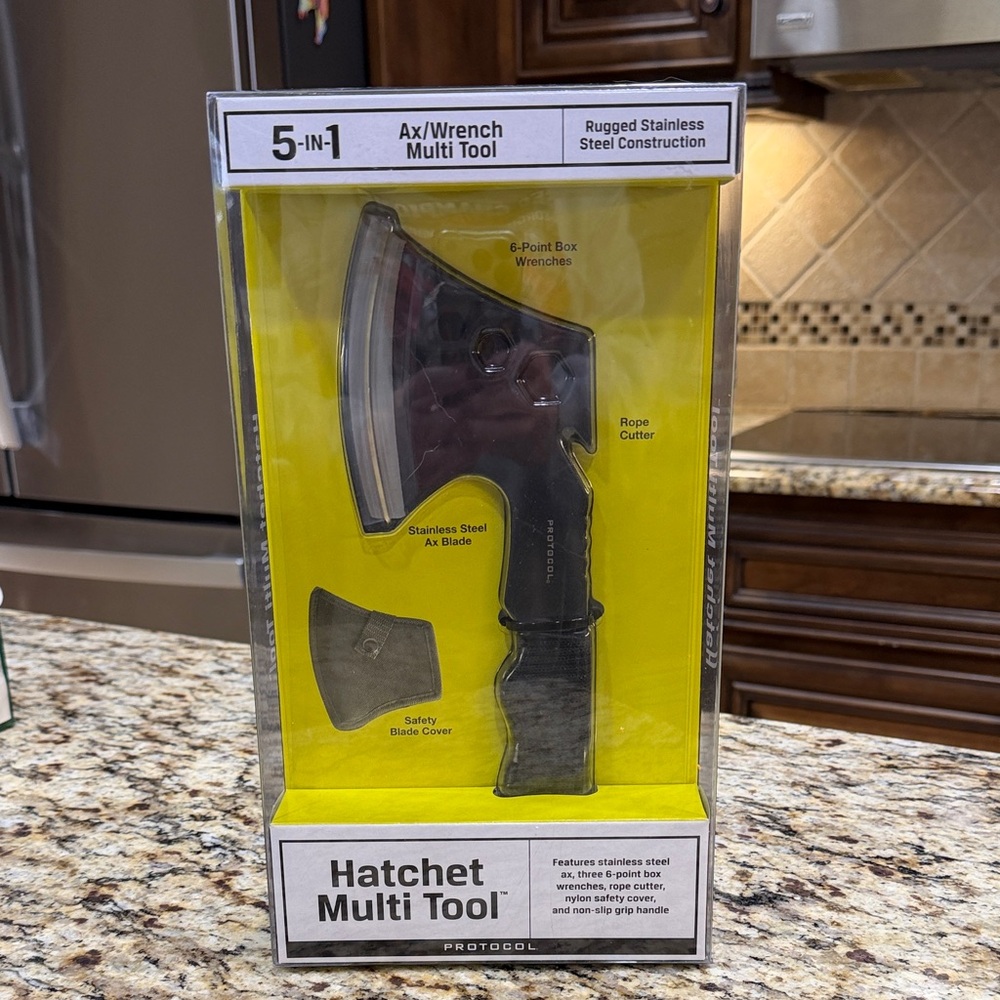 NEW IN BOX Protocol 5-in-1 Ax/Wrench Multi Tool - Black